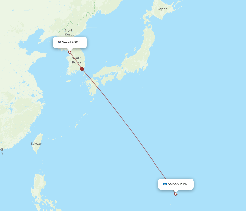 SPN-GMP flight routes