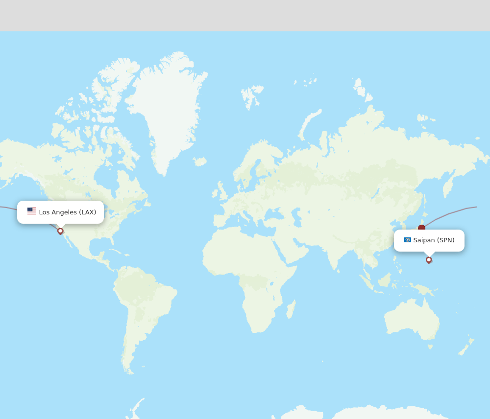 SPN-LAX flight routes