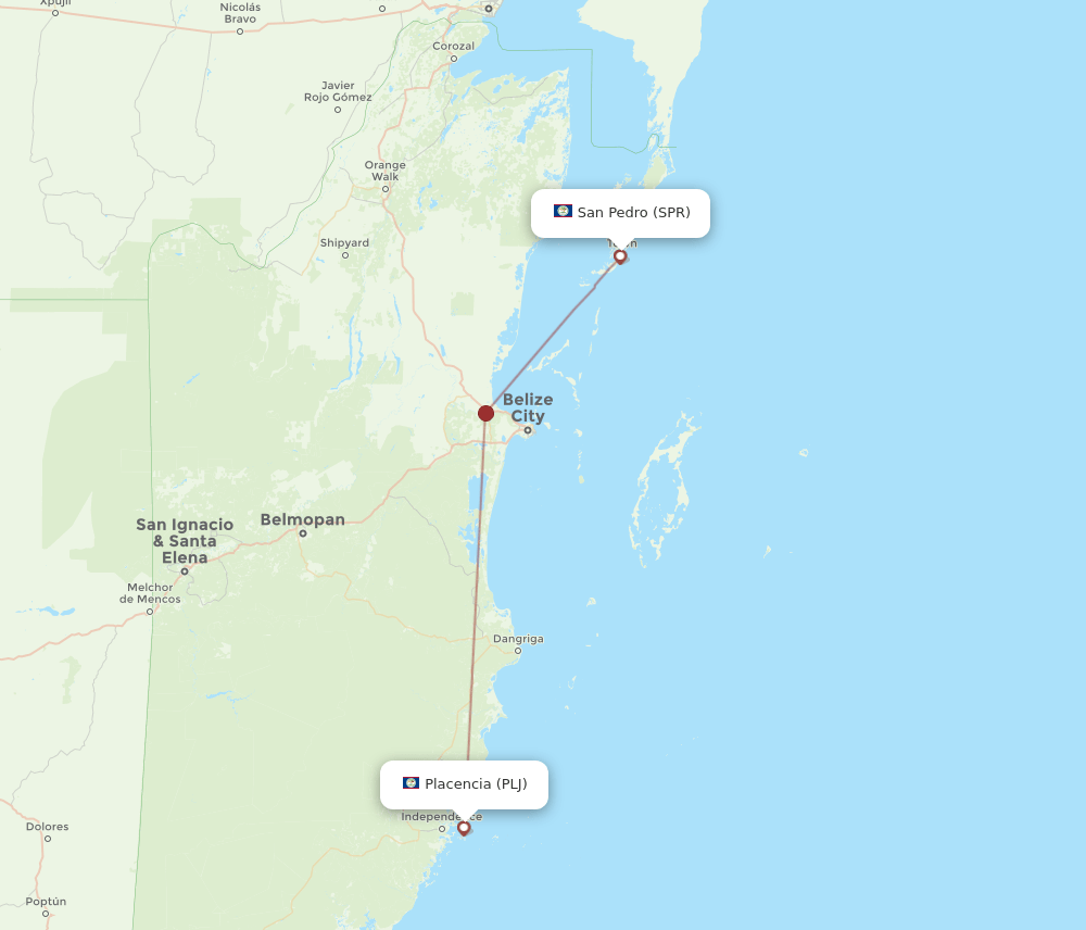 SPR-PLJ flight routes
