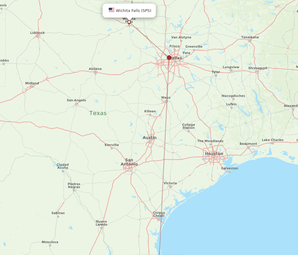 SPS-BRO flight routes