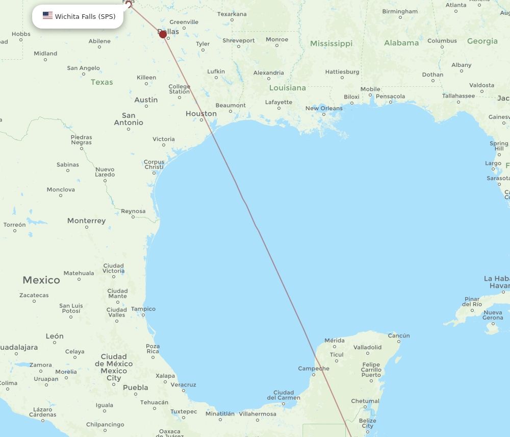 SPS to XPL flights and routes map
