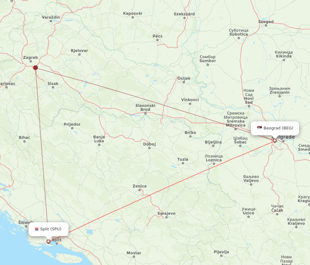 SPU-BEG flight routes