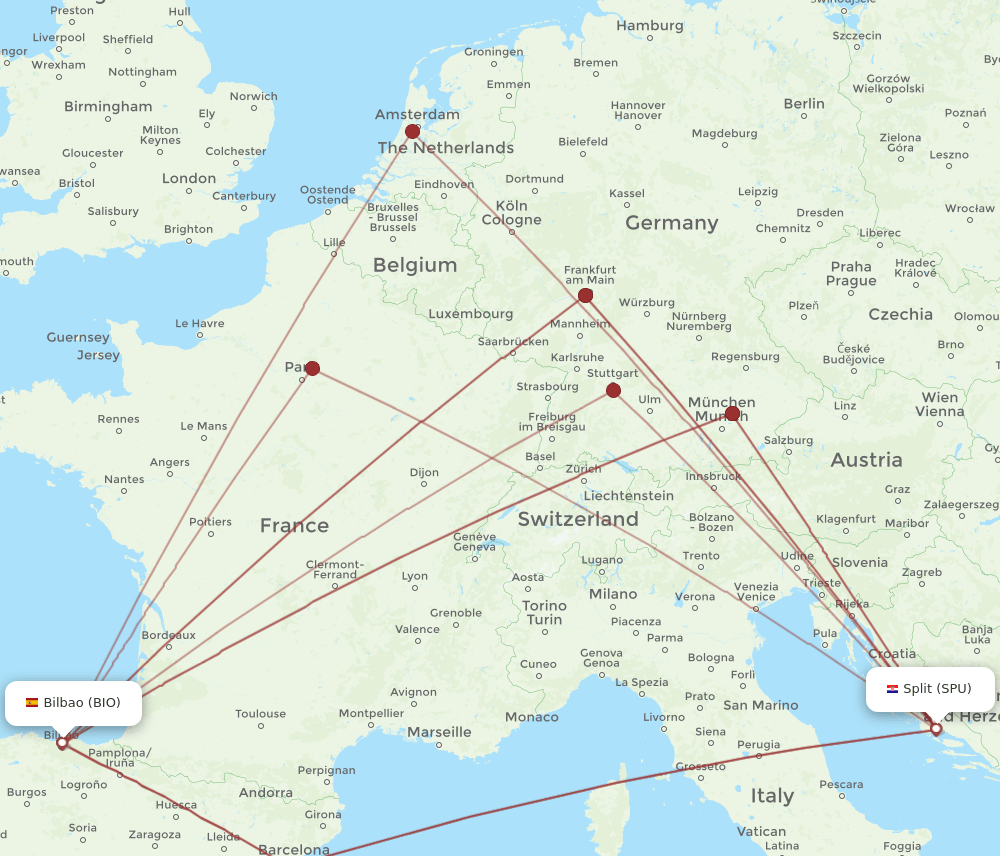 SPU-BIO flight routes