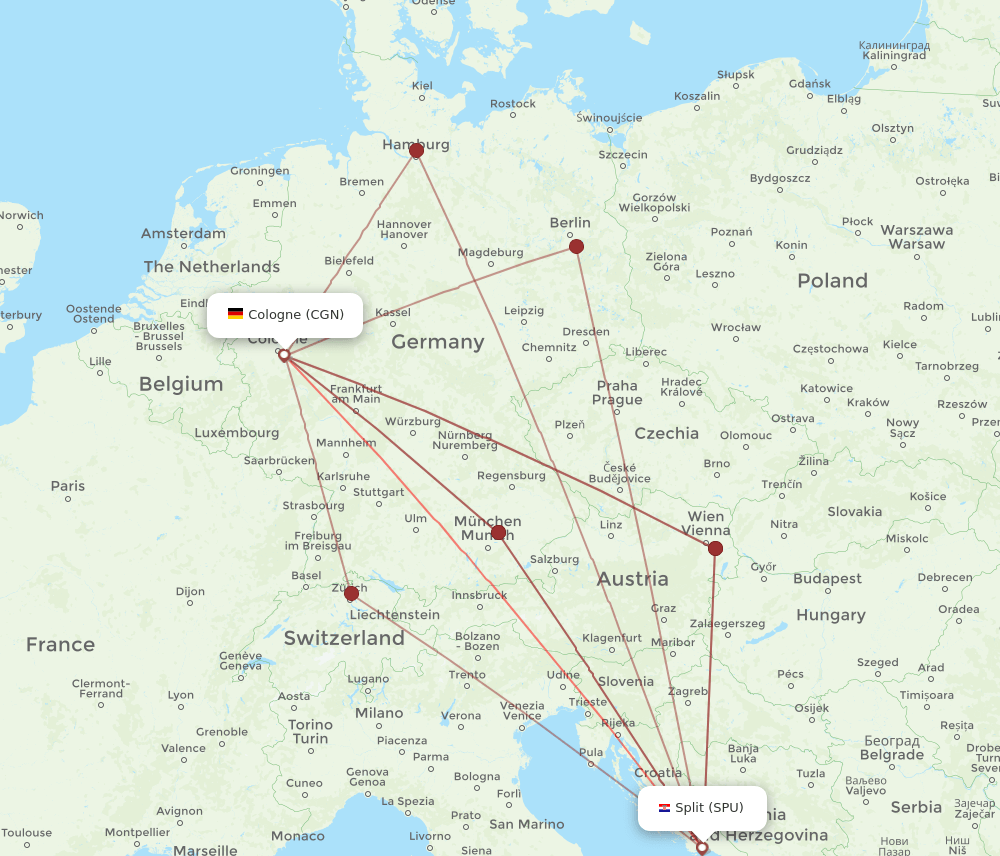 SPU-CGN flight routes