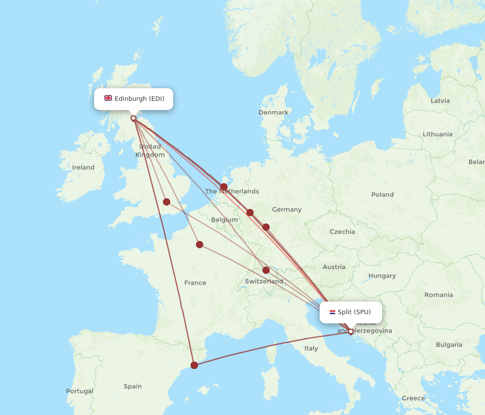 SPU-EDI flight routes