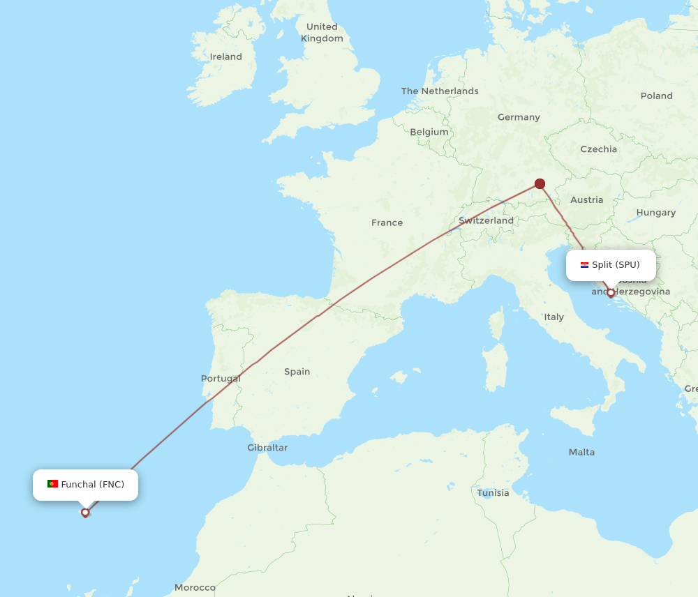 SPU-FNC flight routes