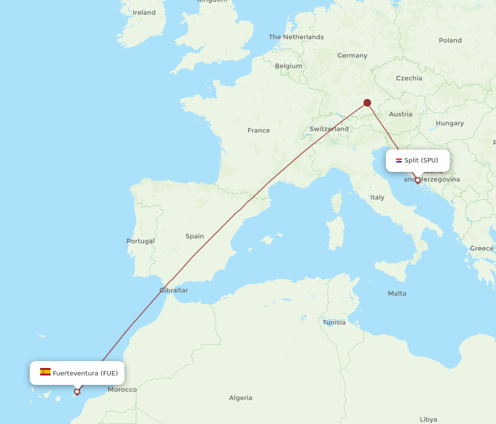 SPU-FUE flight routes