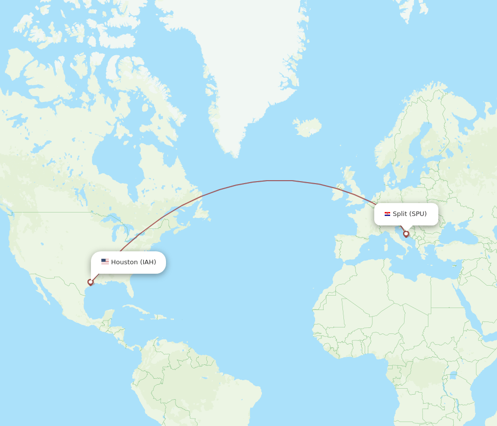 SPU-IAH flight routes