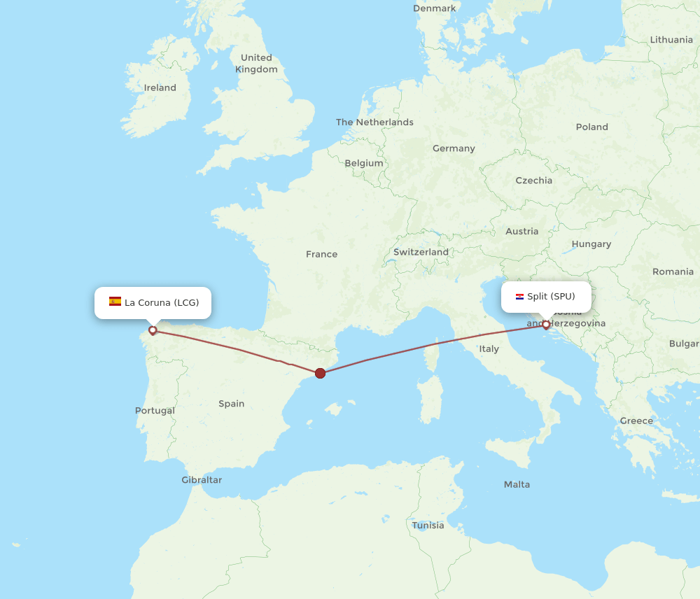 SPU-LCG flight routes
