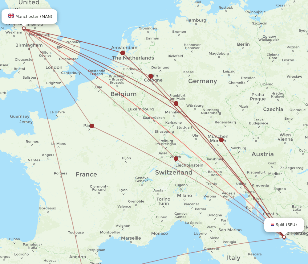 SPU-MAN flight routes