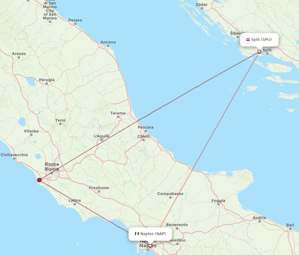 SPU-NAP flight routes