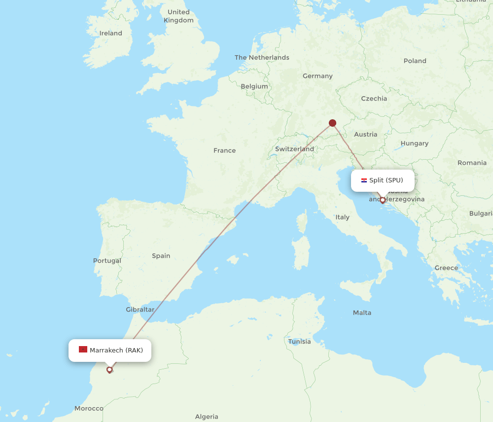 SPU-RAK flight routes