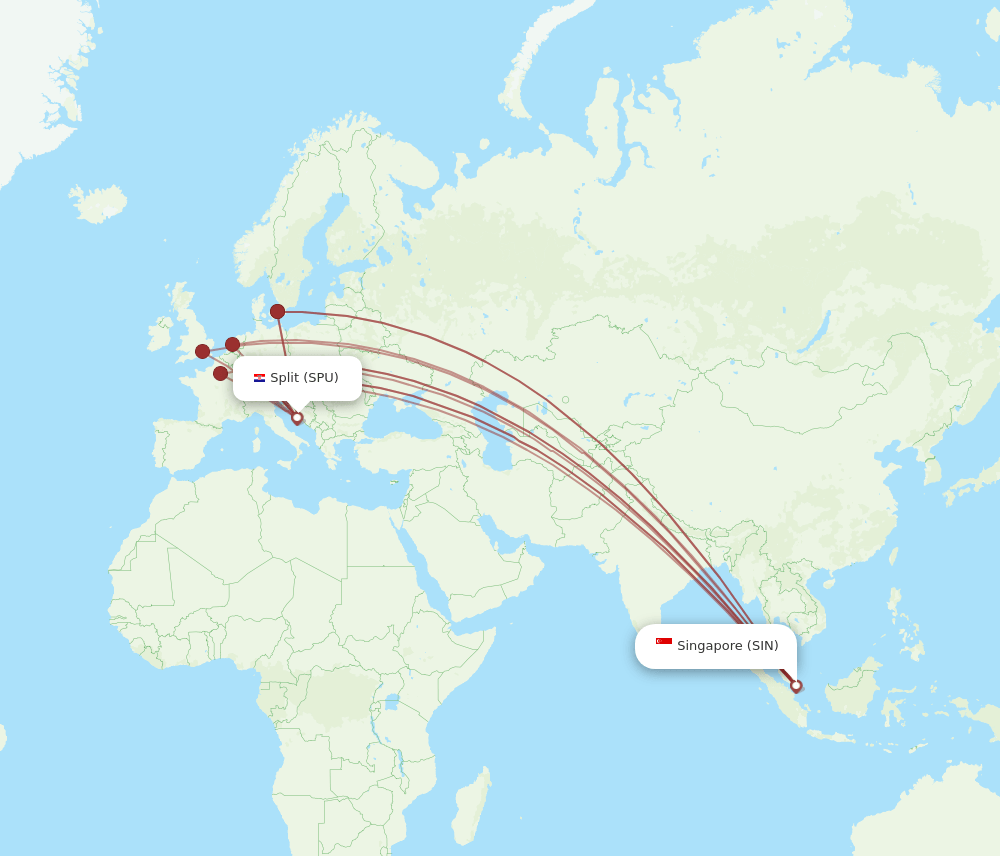 SPU-SIN flight routes