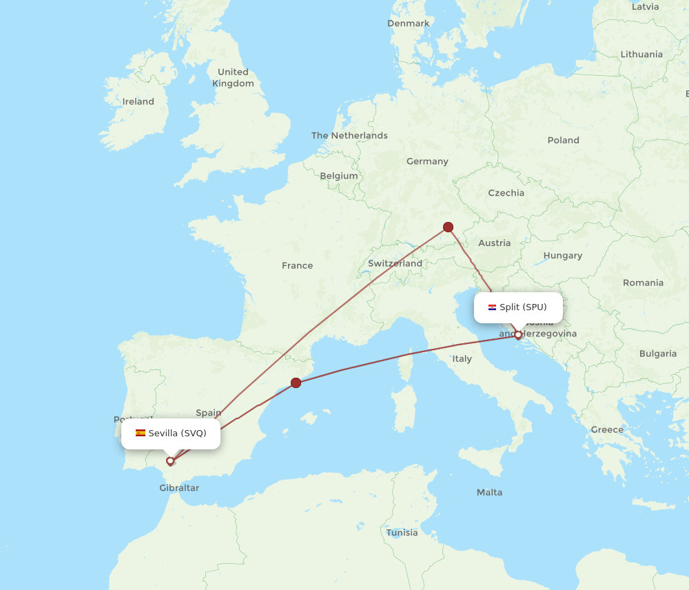 SPU-SVQ flight routes