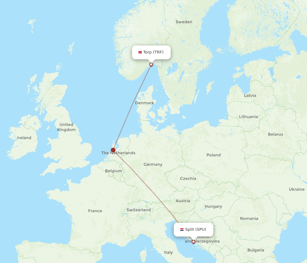 SPU-TRF flight routes