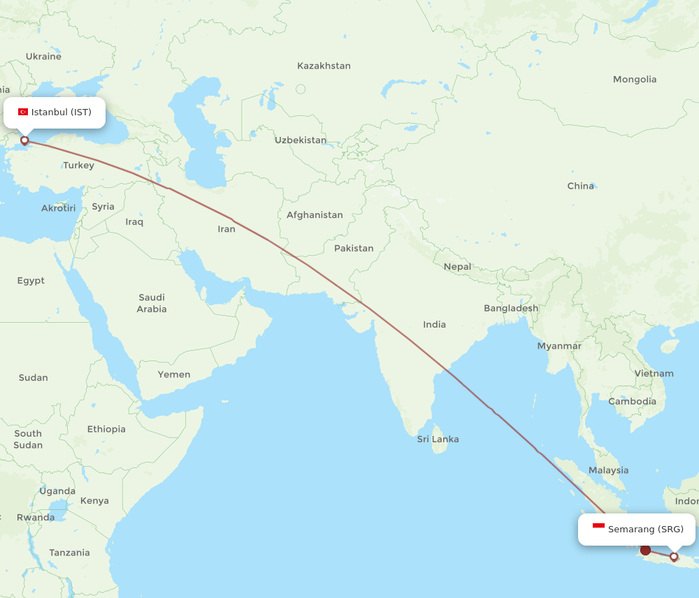 SRG-IST flight routes