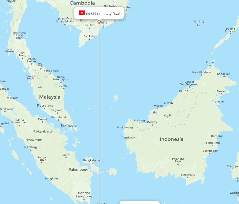 SRG-SGN flight routes
