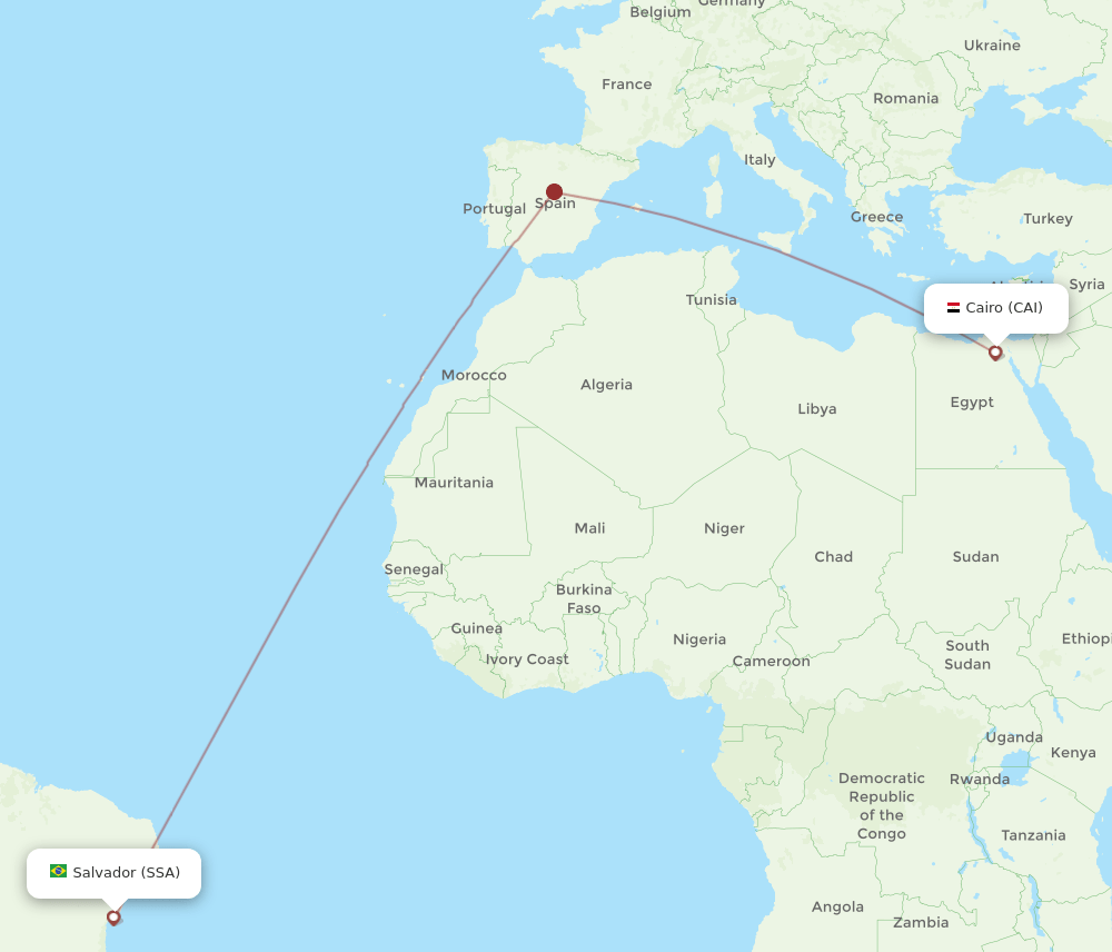 SSA-CAI flight routes