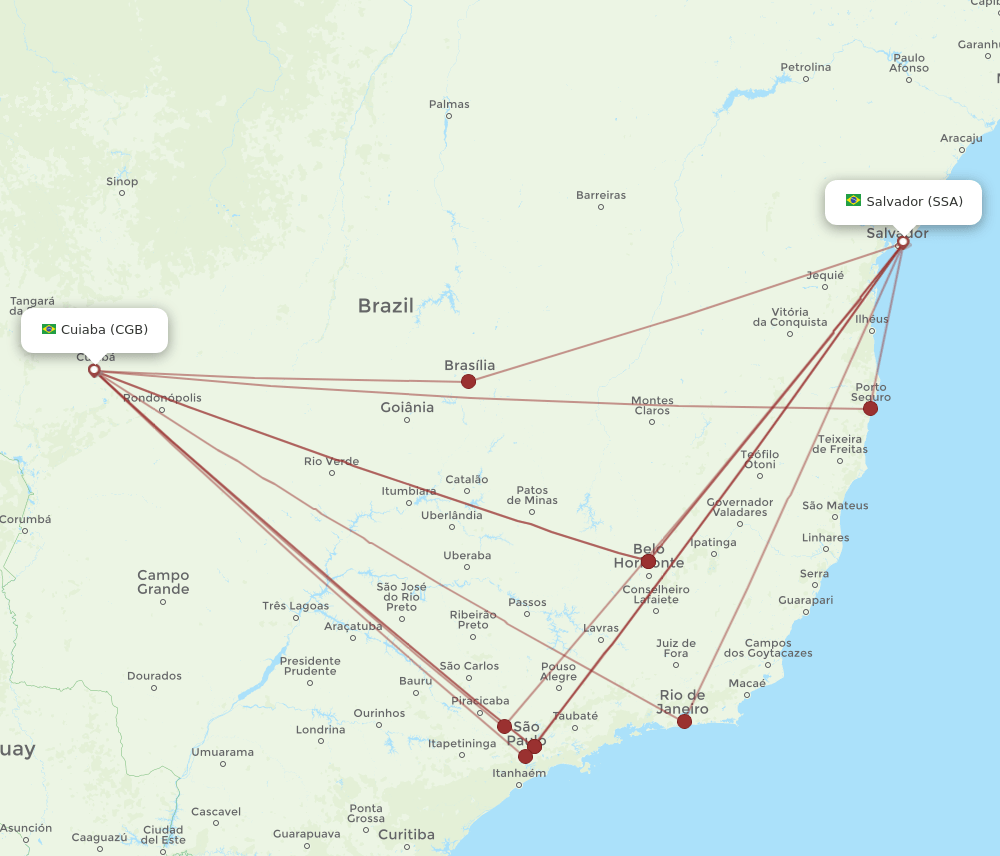 SSA-CGB flight routes