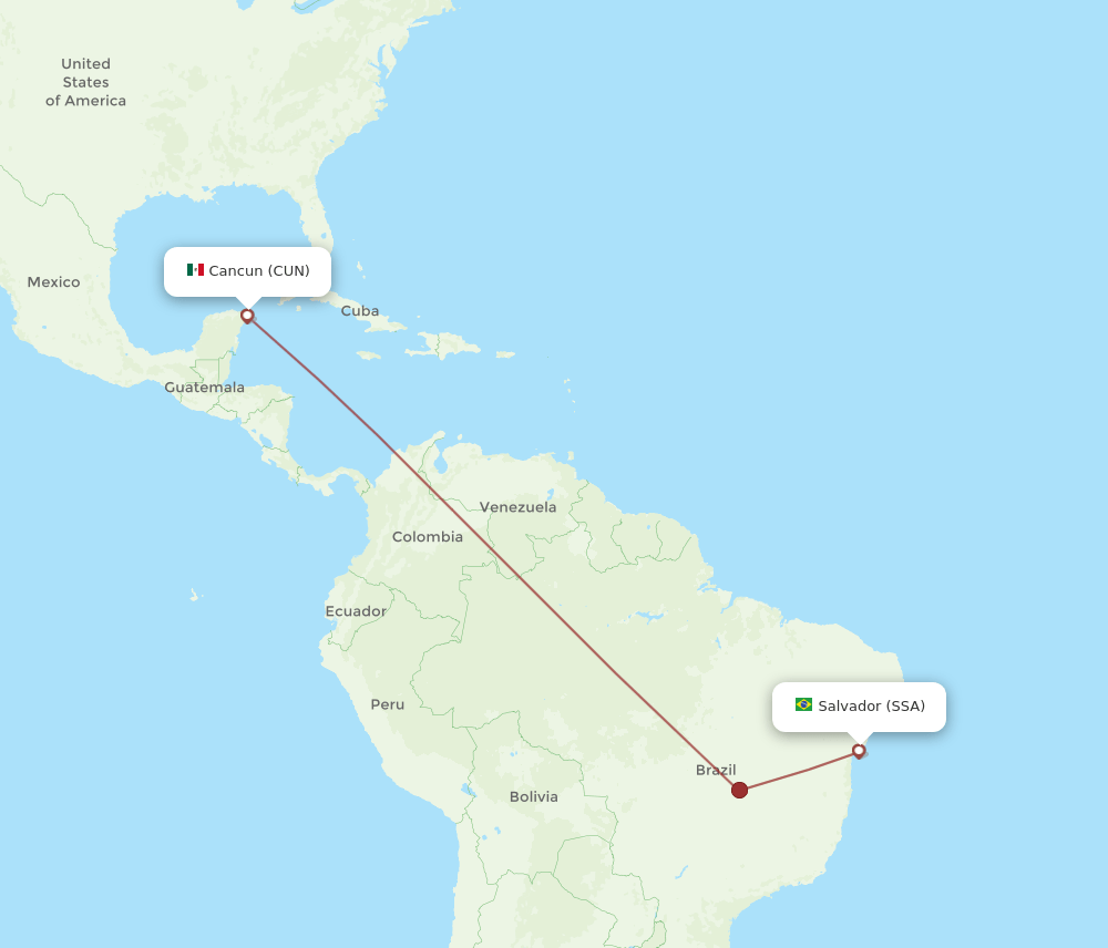 SSA-CUN flight routes