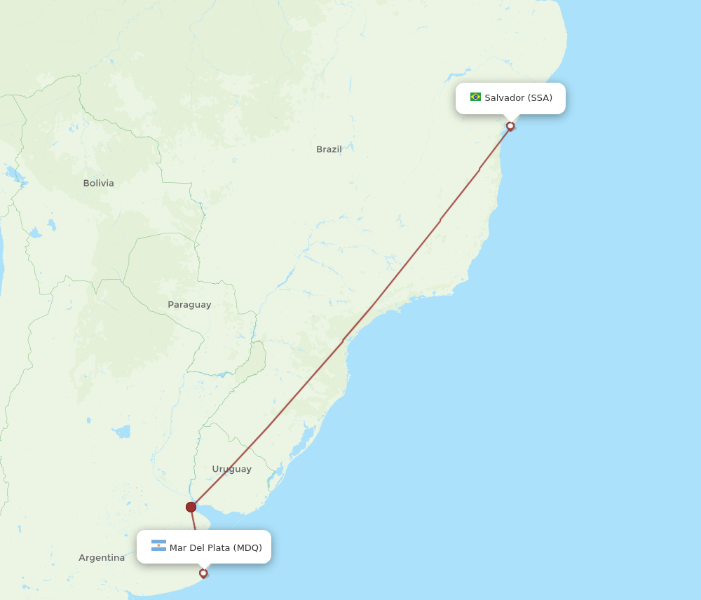 SSA-MDQ flight routes