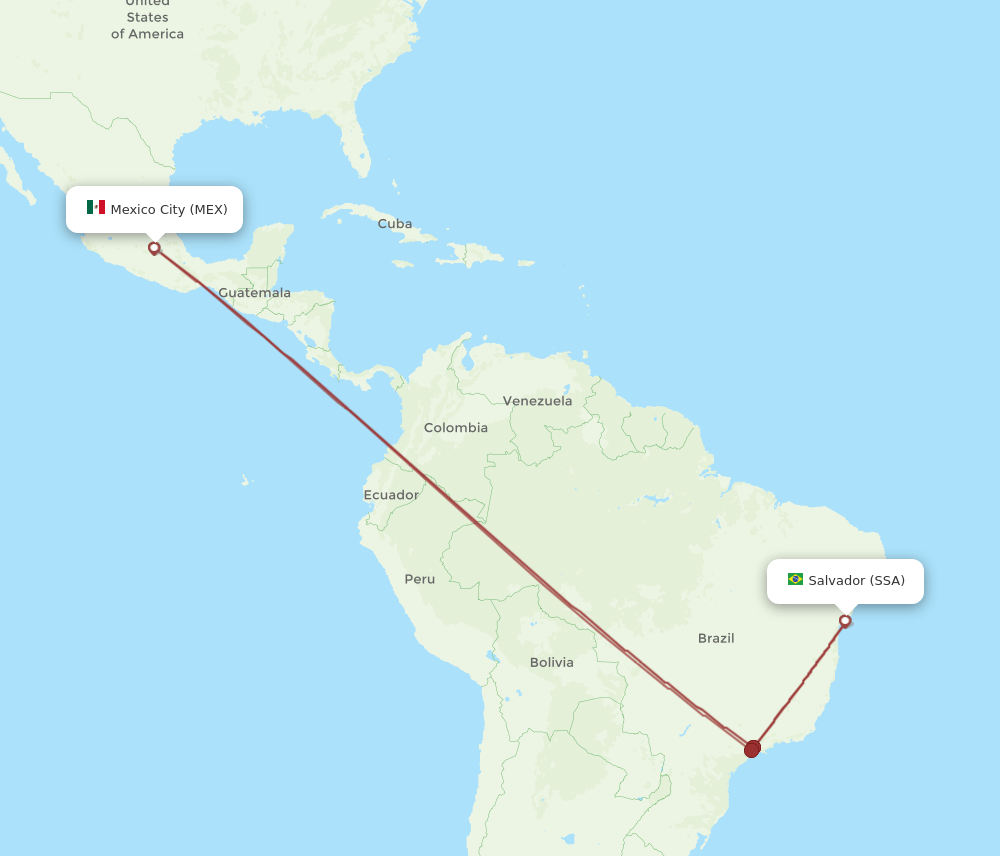 SSA-MEX flight routes