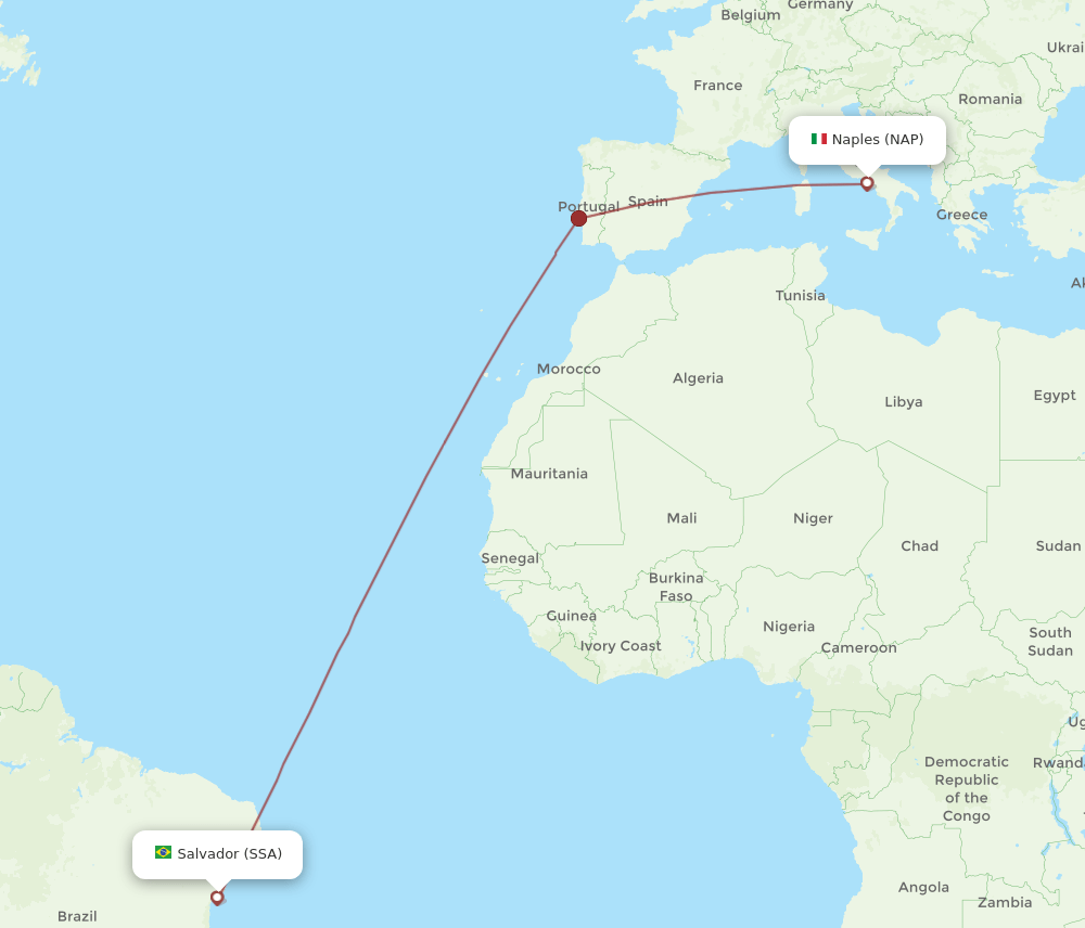 SSA-NAP flight routes