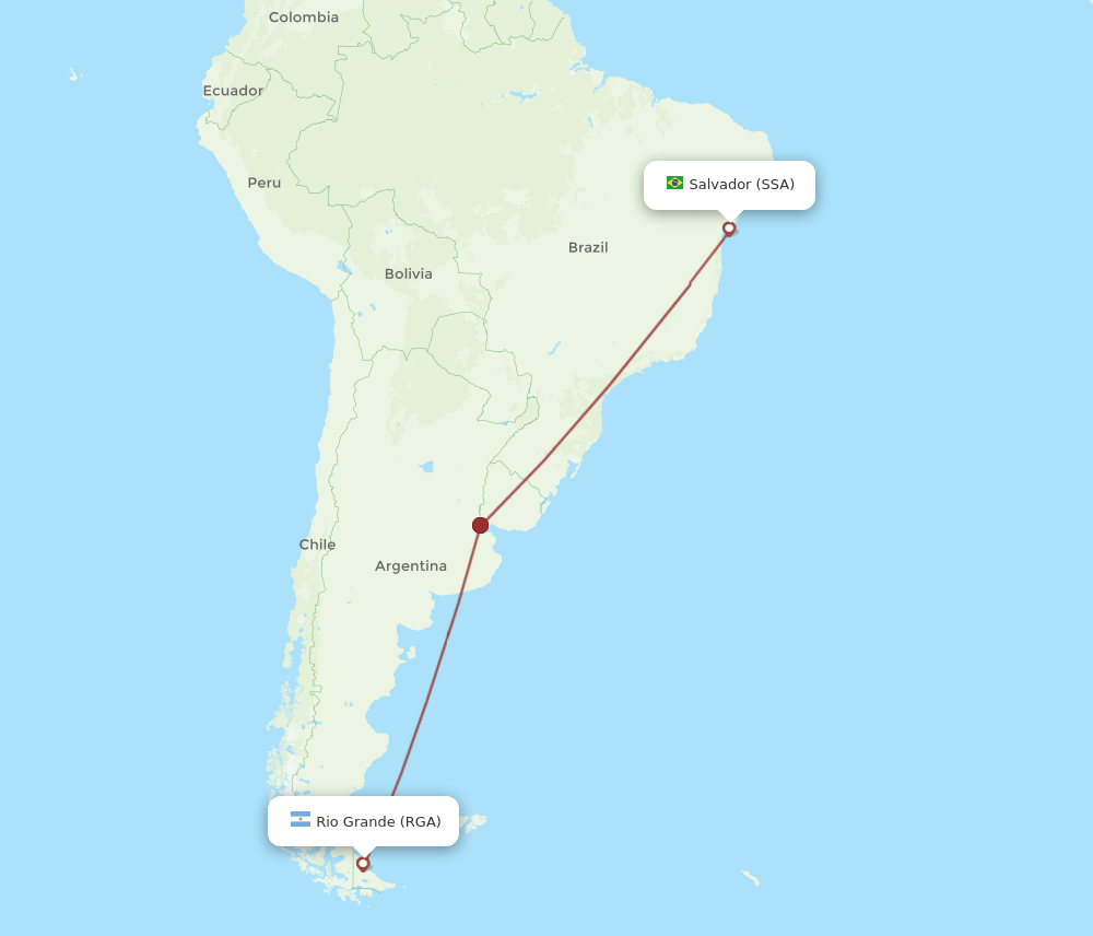 SSA-RGA flight routes