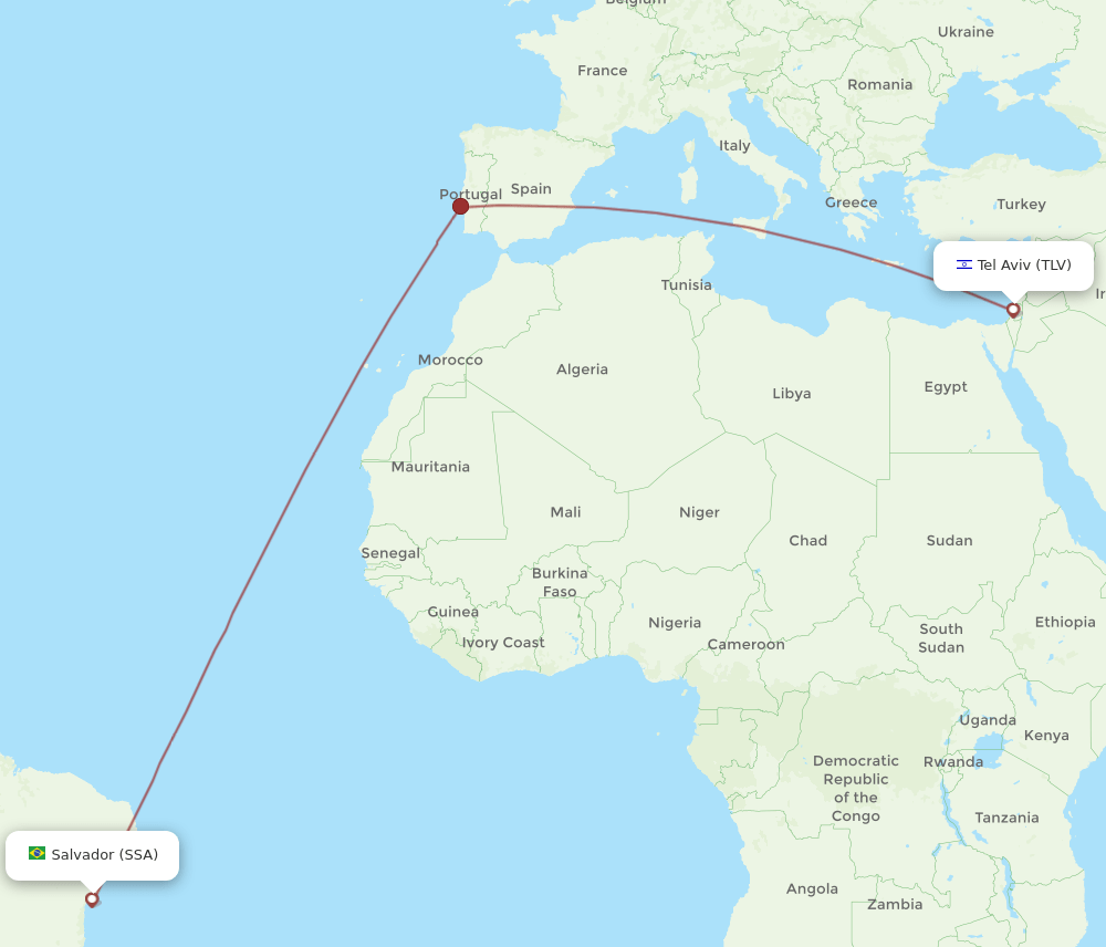 SSA-TLV flight routes