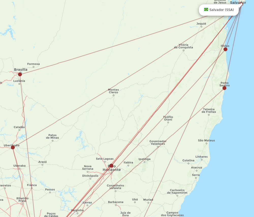 SSA to VCP flights and routes map