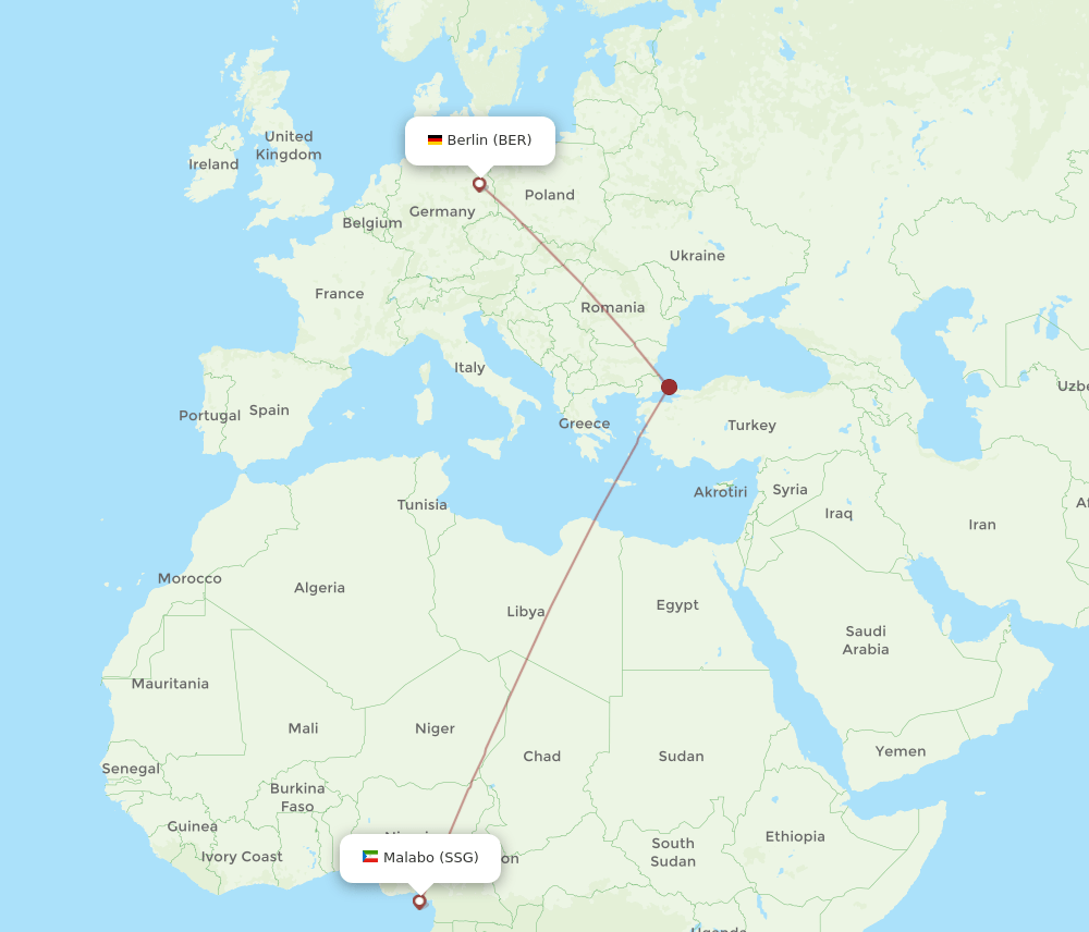SSG-BER flight routes