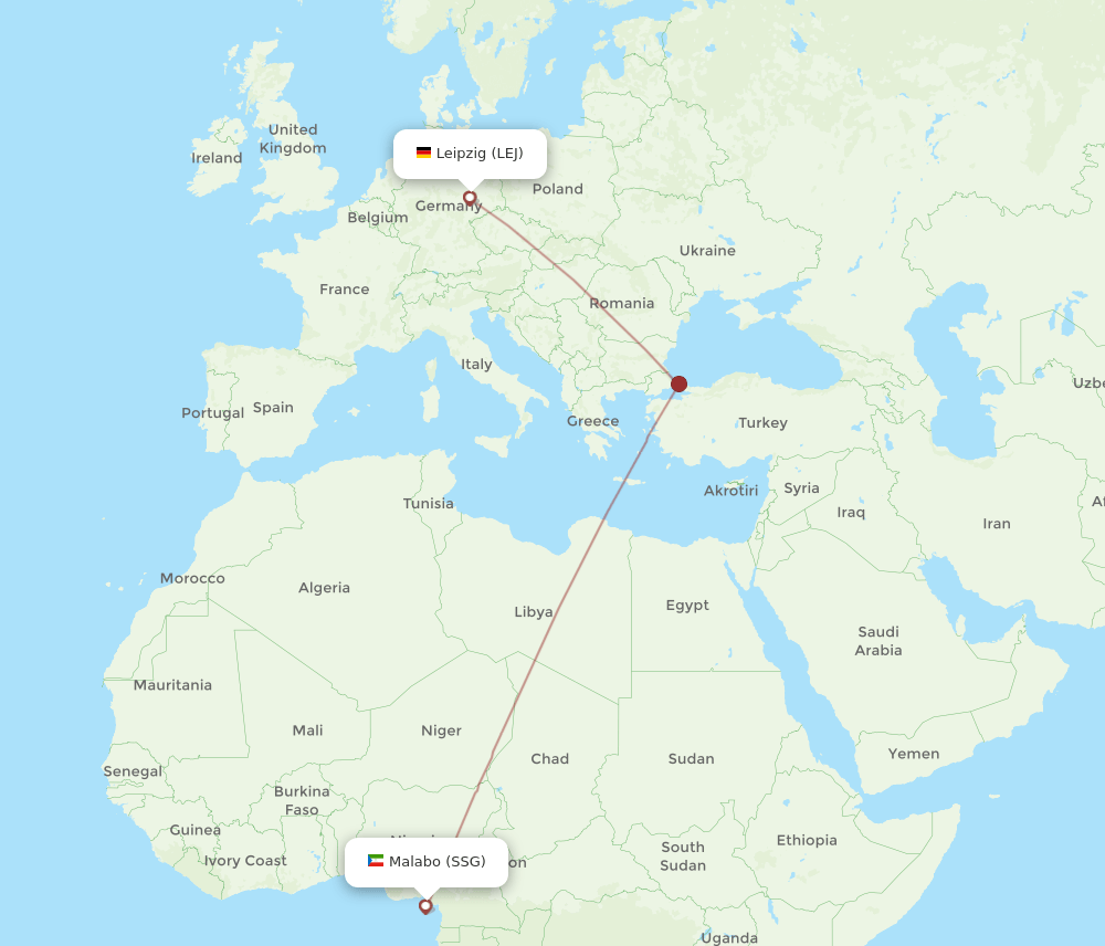 SSG-LEJ flight routes