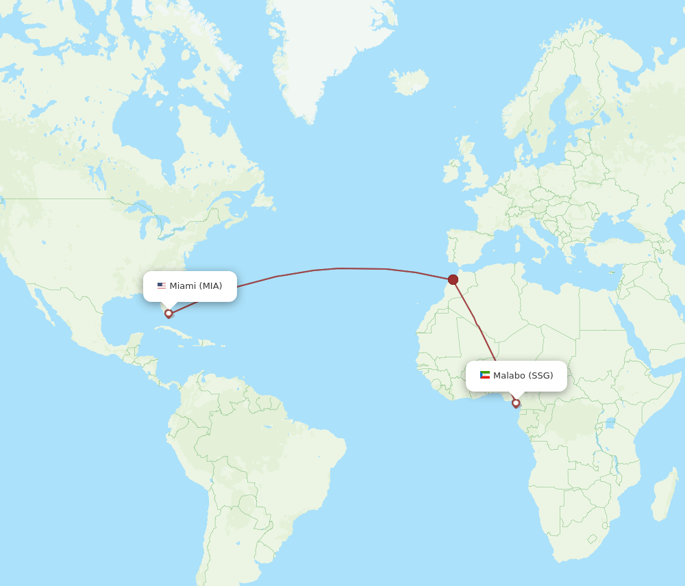 SSG-MIA flight routes