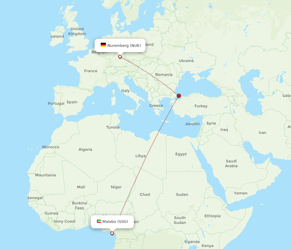 SSG-NUE flight routes