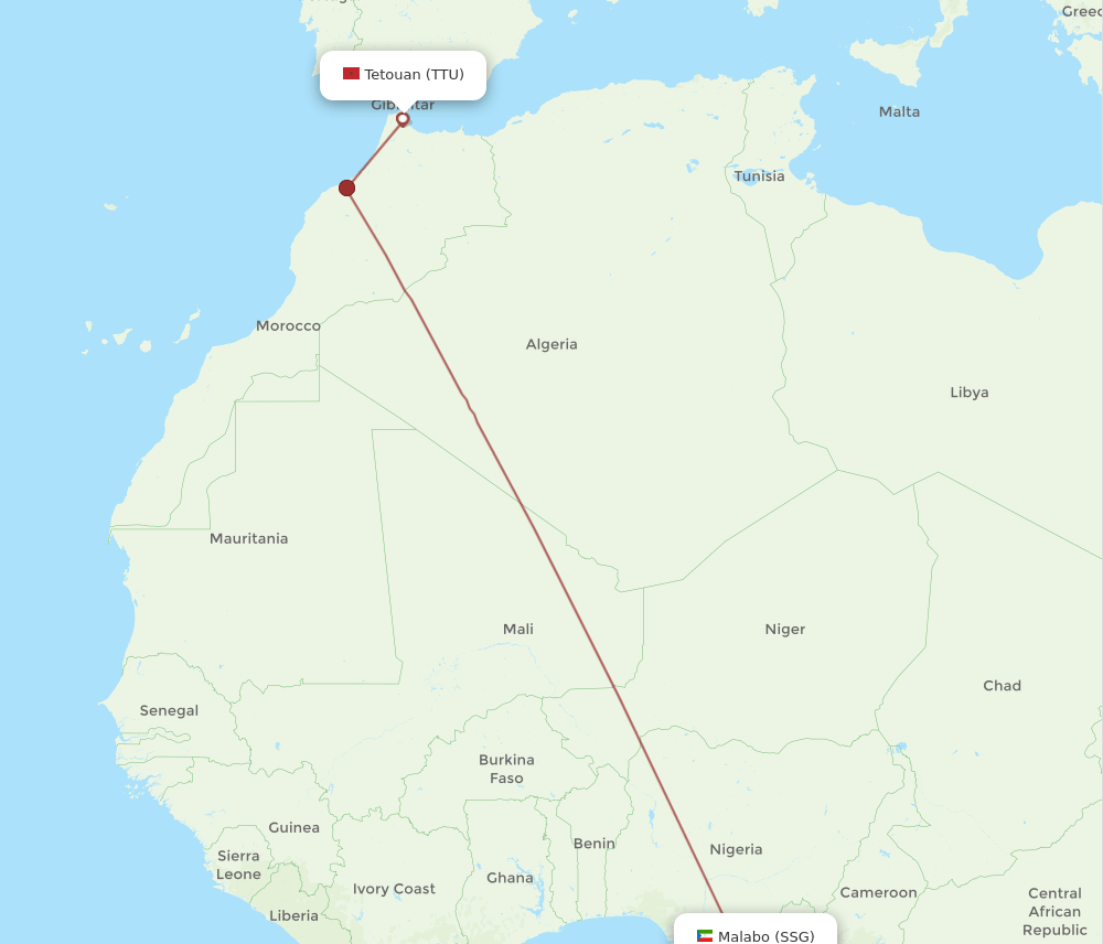 SSG-TTU flight routes