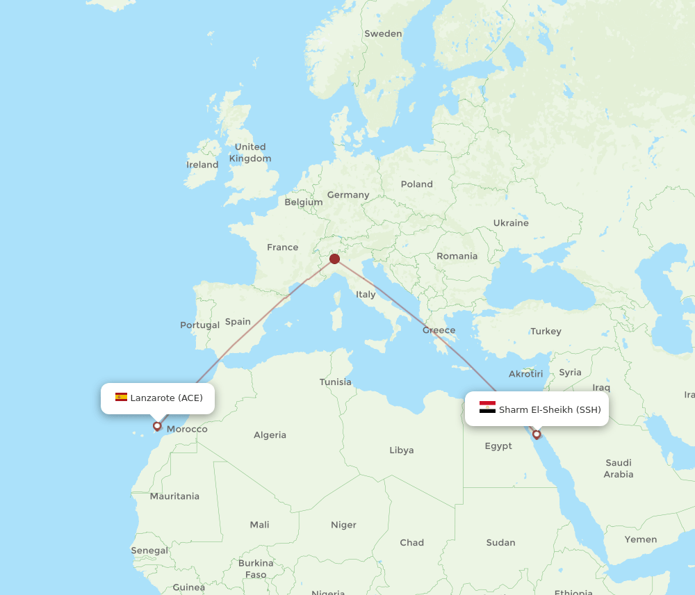 SSH-ACE flight routes
