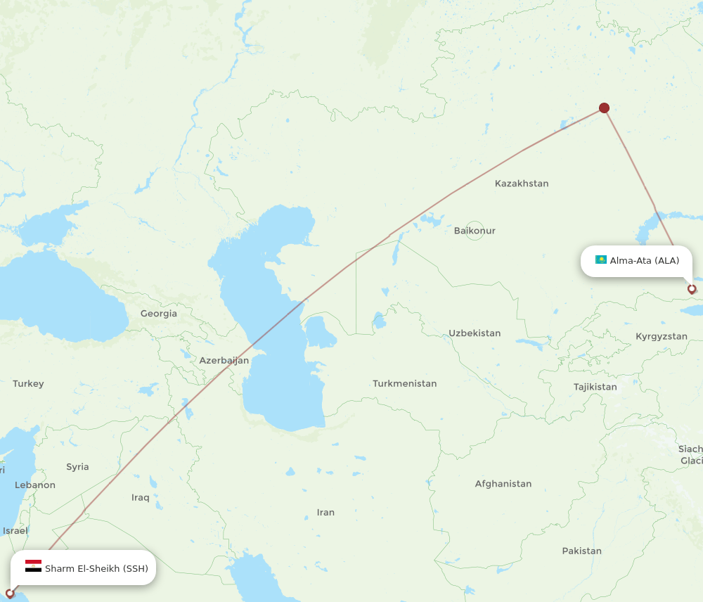 SSH-ALA flight routes