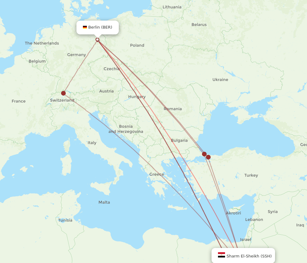 SSH-BER flight routes