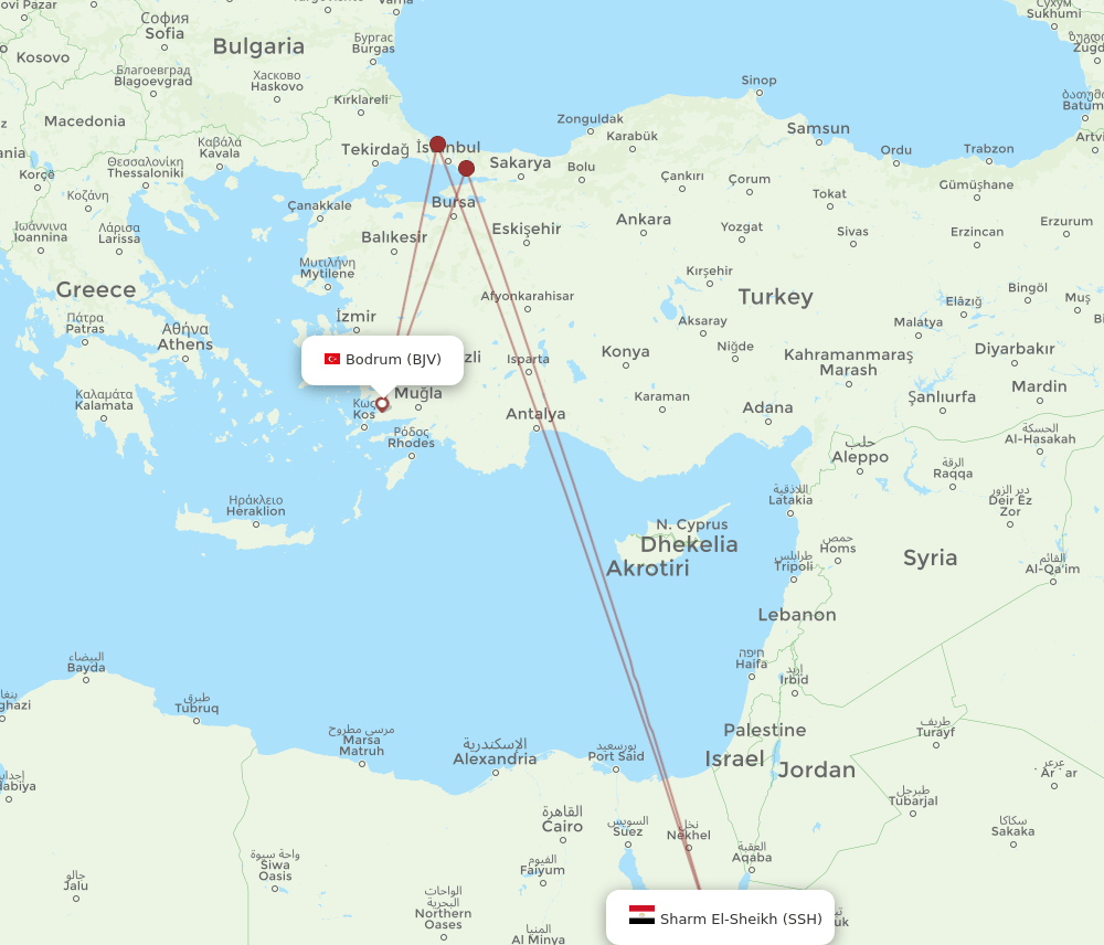 SSH-BJV flight routes