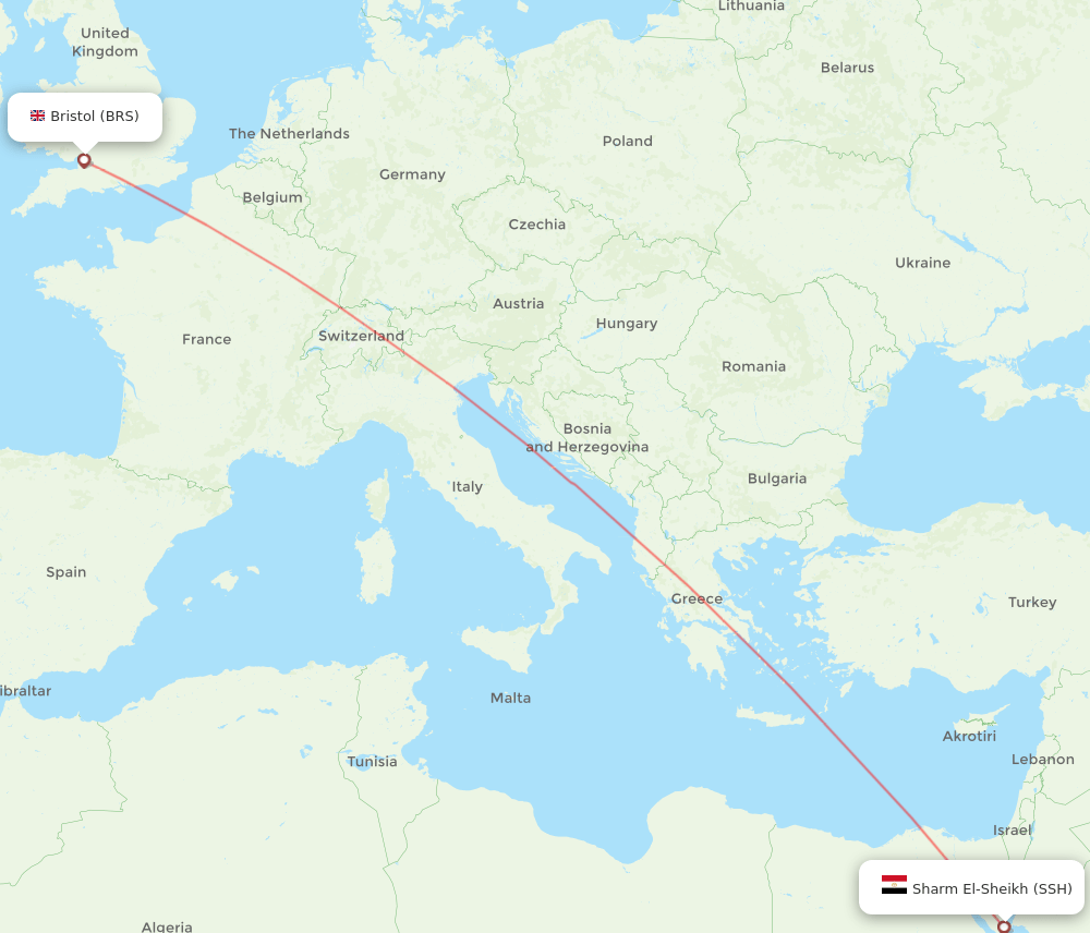 SSH-BRS flight routes