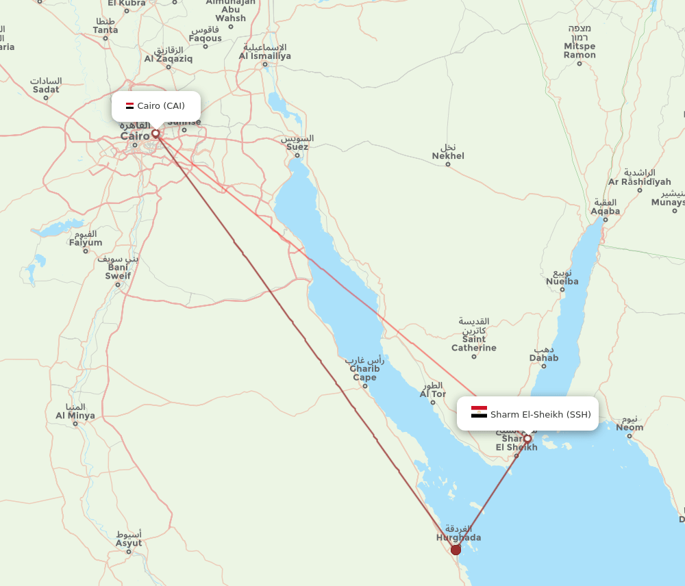 SSH-CAI flight routes
