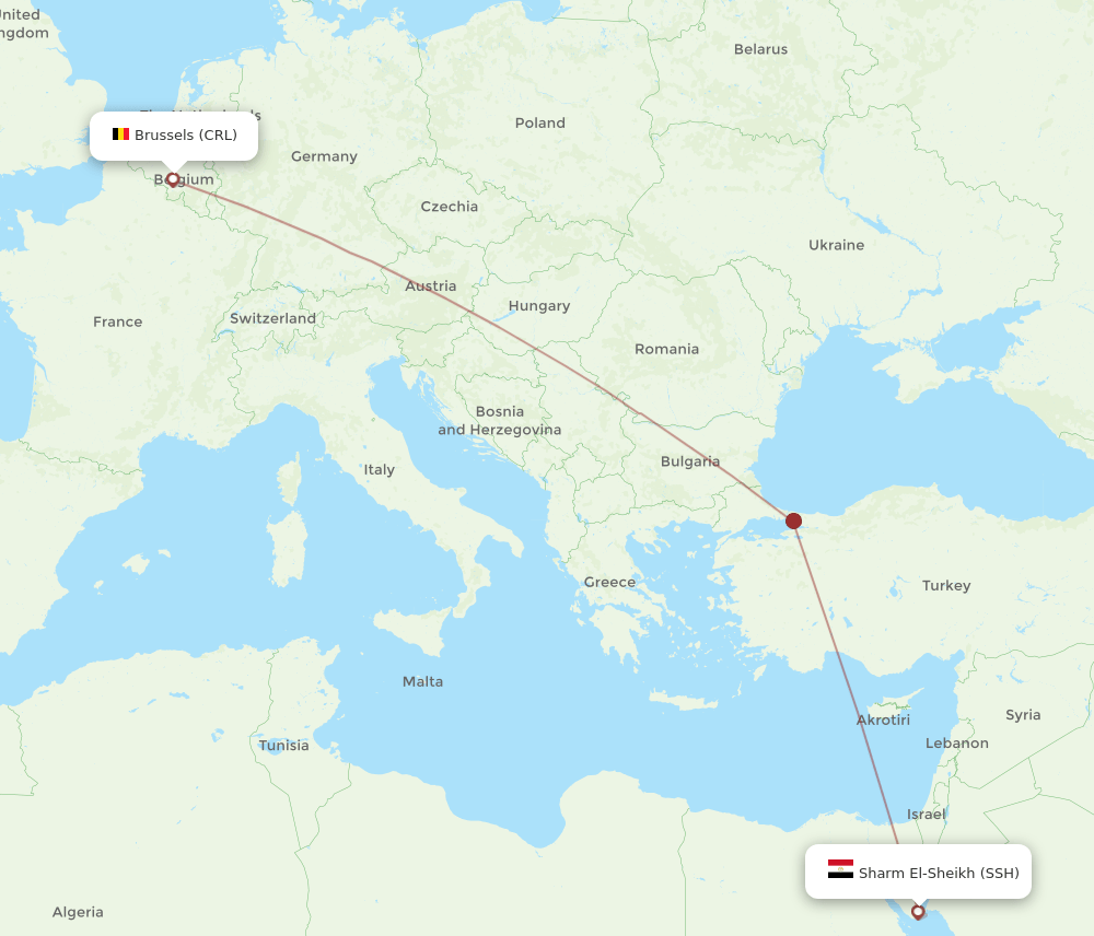 SSH-CRL flight routes