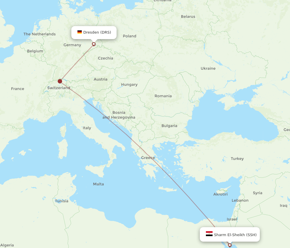 SSH-DRS flight routes