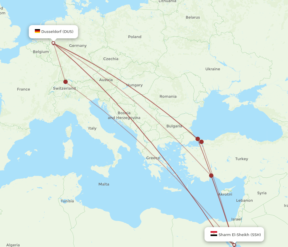 SSH-DUS flight routes