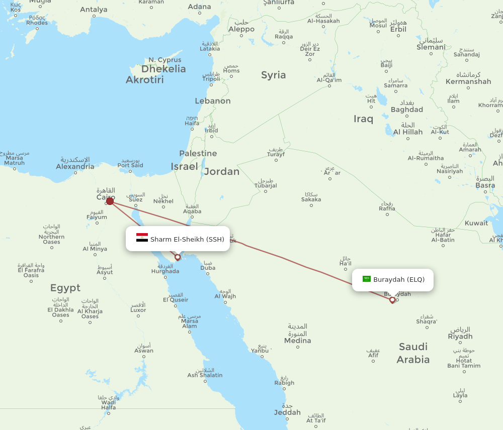 SSH-ELQ flight routes