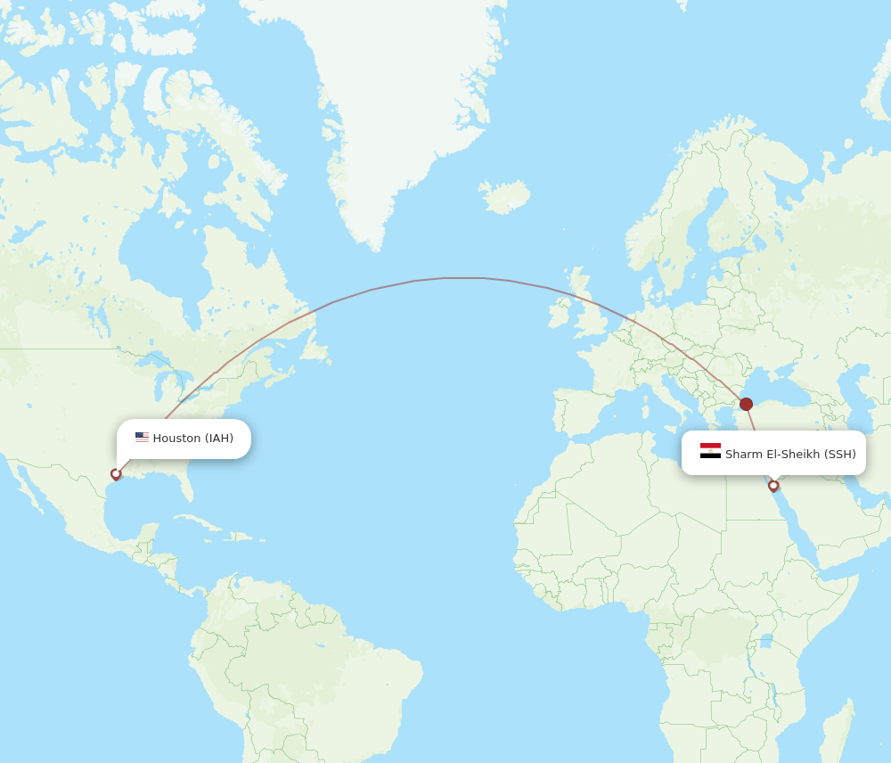 SSH-IAH flight routes