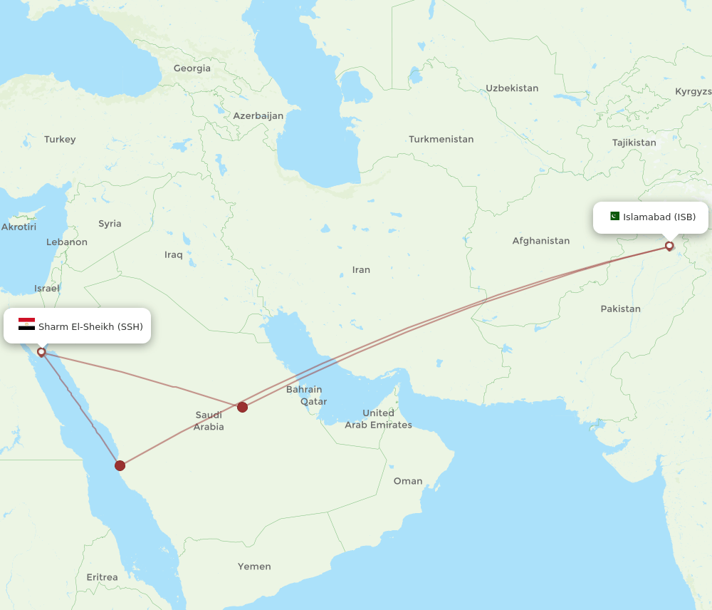 SSH-ISB flight routes