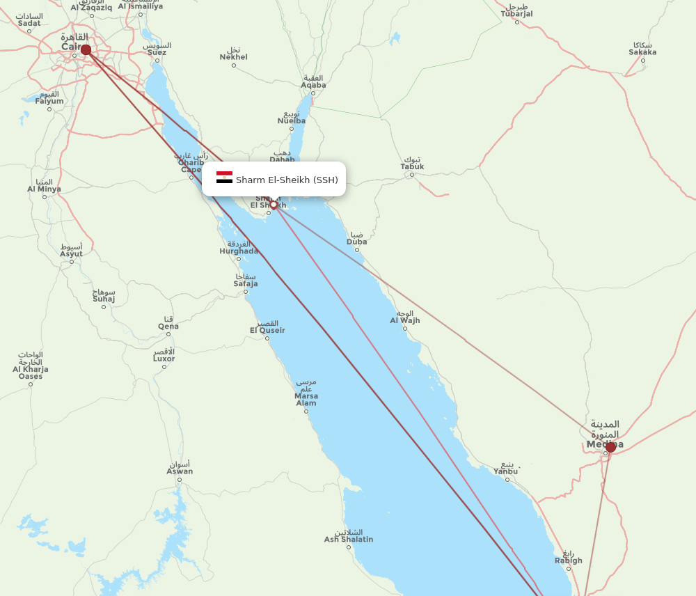 SSH-JED flight routes