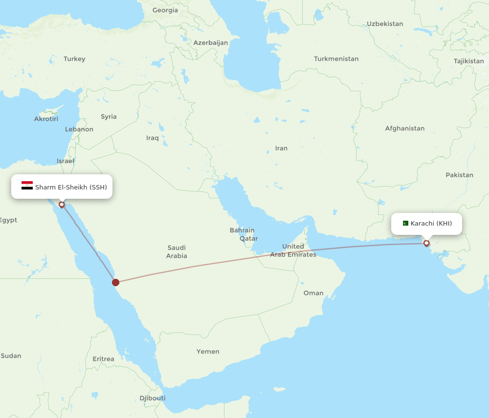 SSH-KHI flight routes