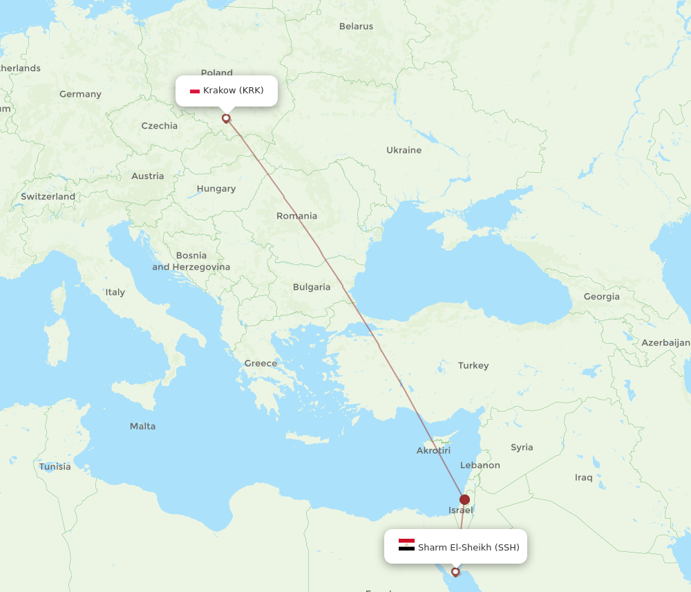 SSH-KRK flight routes